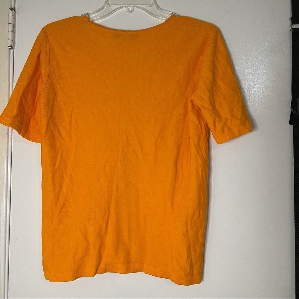 Sonia Rykiel Orange Yellow Sleeve Sweater top - Picture 2 of 4
